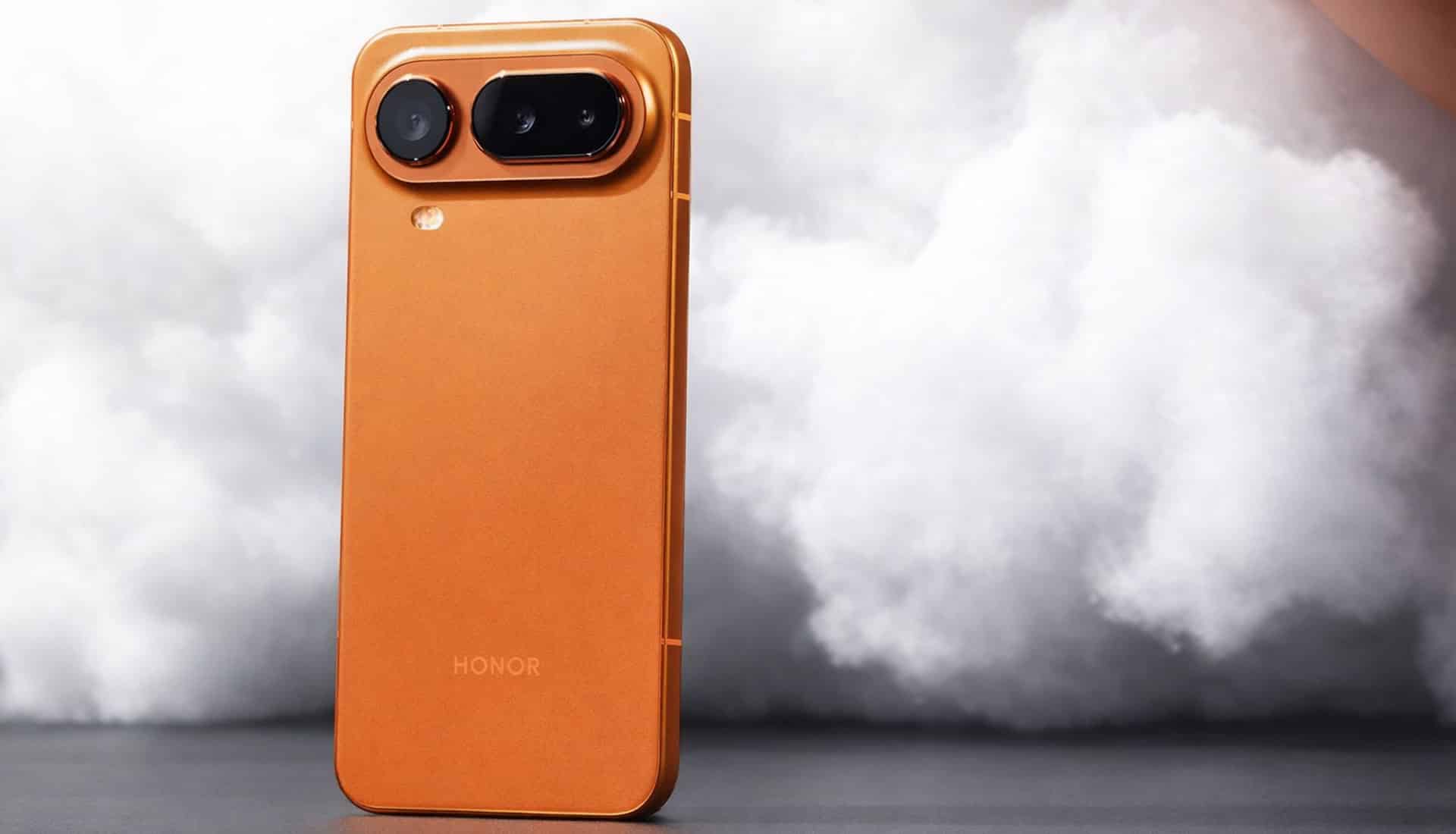 Ultra-Light Flagships Honor Magic 8 Pro Air showcasing slim lightweight design in orange finish
