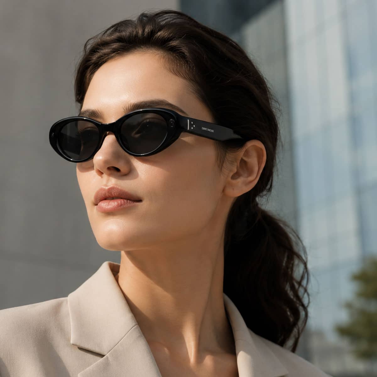 A person wearing Samsung and Google Android XR smart glasses, illustrating the next evolution of wearable technology beyond the smartphone.