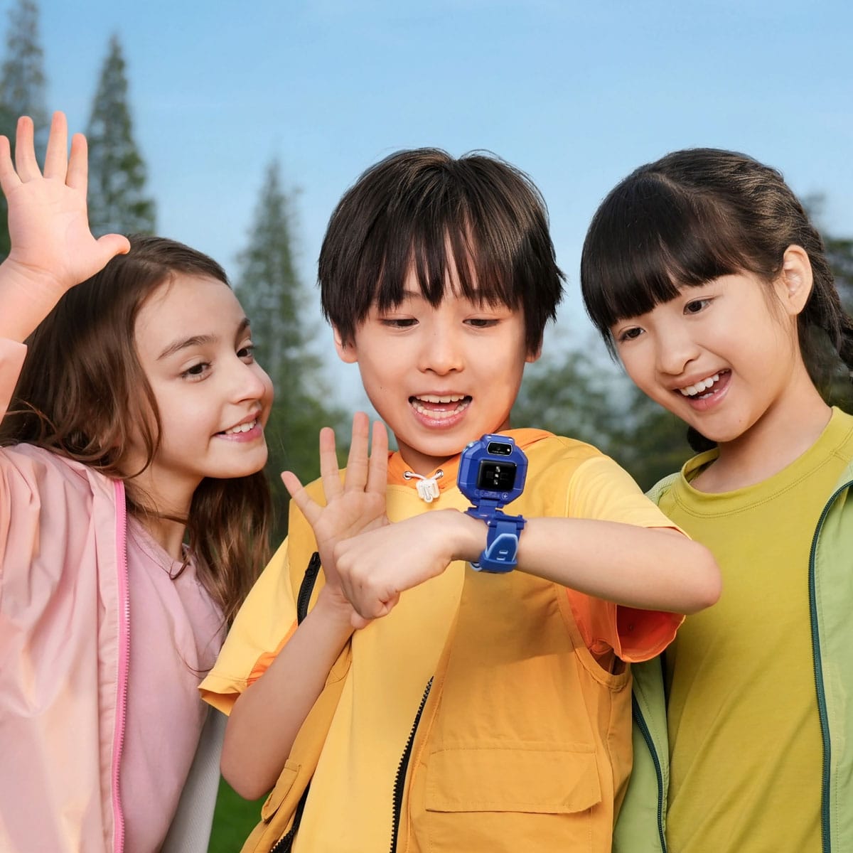 Children's smartwatches helping children stay connected with family through communication and safety features